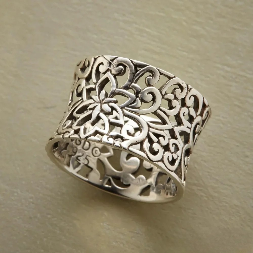 Antik Sølv Hollow Ring