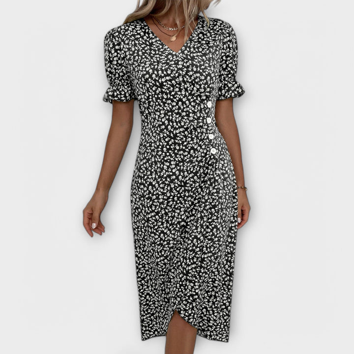Susanne – elegant dameblomsterkjole