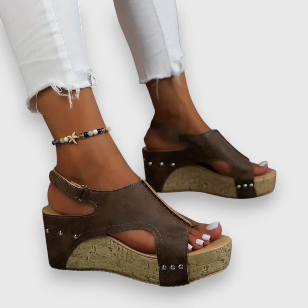 Camilla – Vintage plateau-sandaler