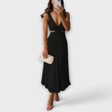 Dorte - Sommerkleid mit Rückenausschnitt und Faltenrock