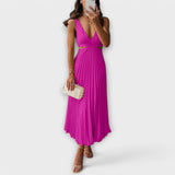 Dorte - Sommerkleid mit Rückenausschnitt und Faltenrock