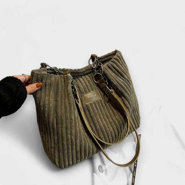 Nordic. - Weiche Cord-Schultertasche