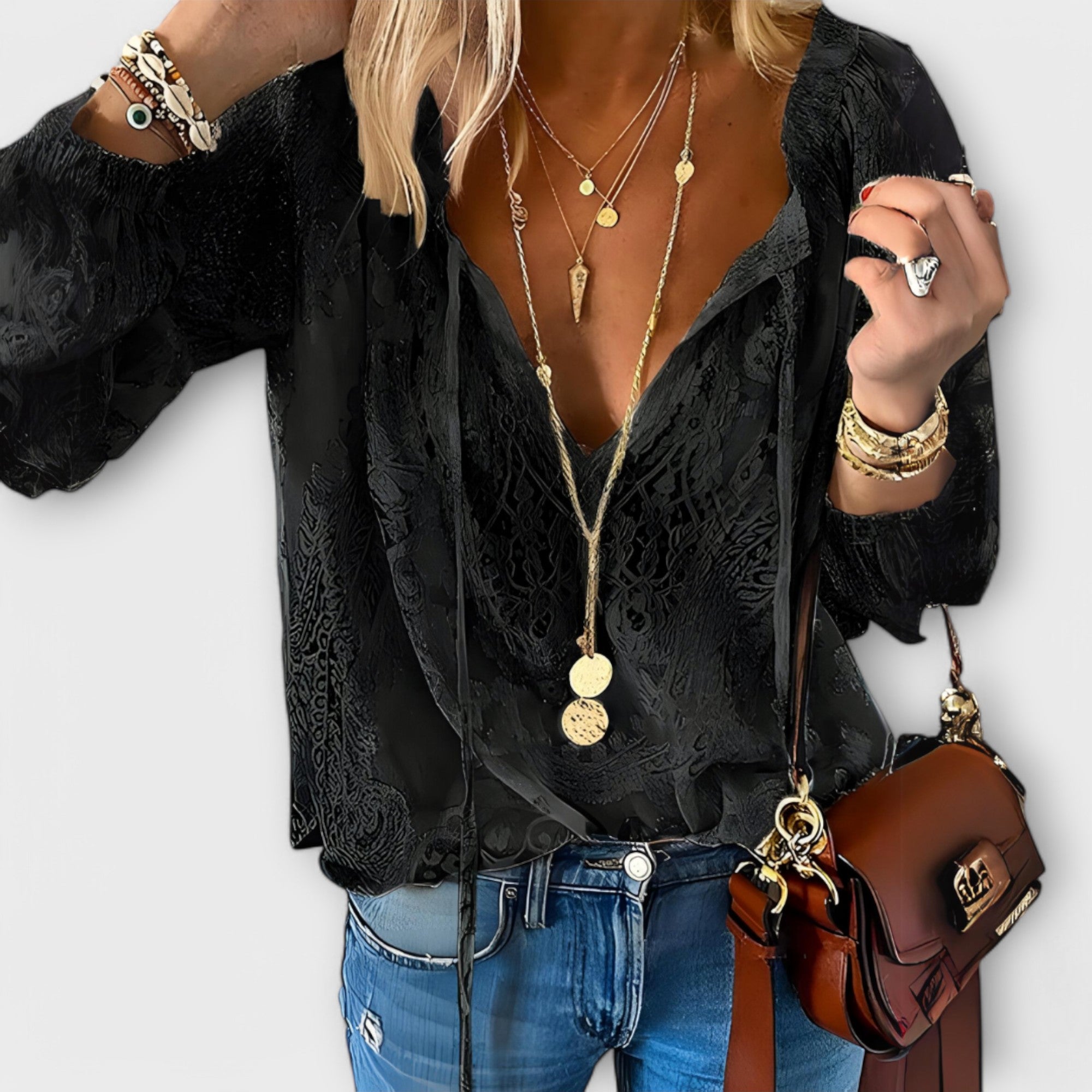 Grethe - Elegant blondebluse