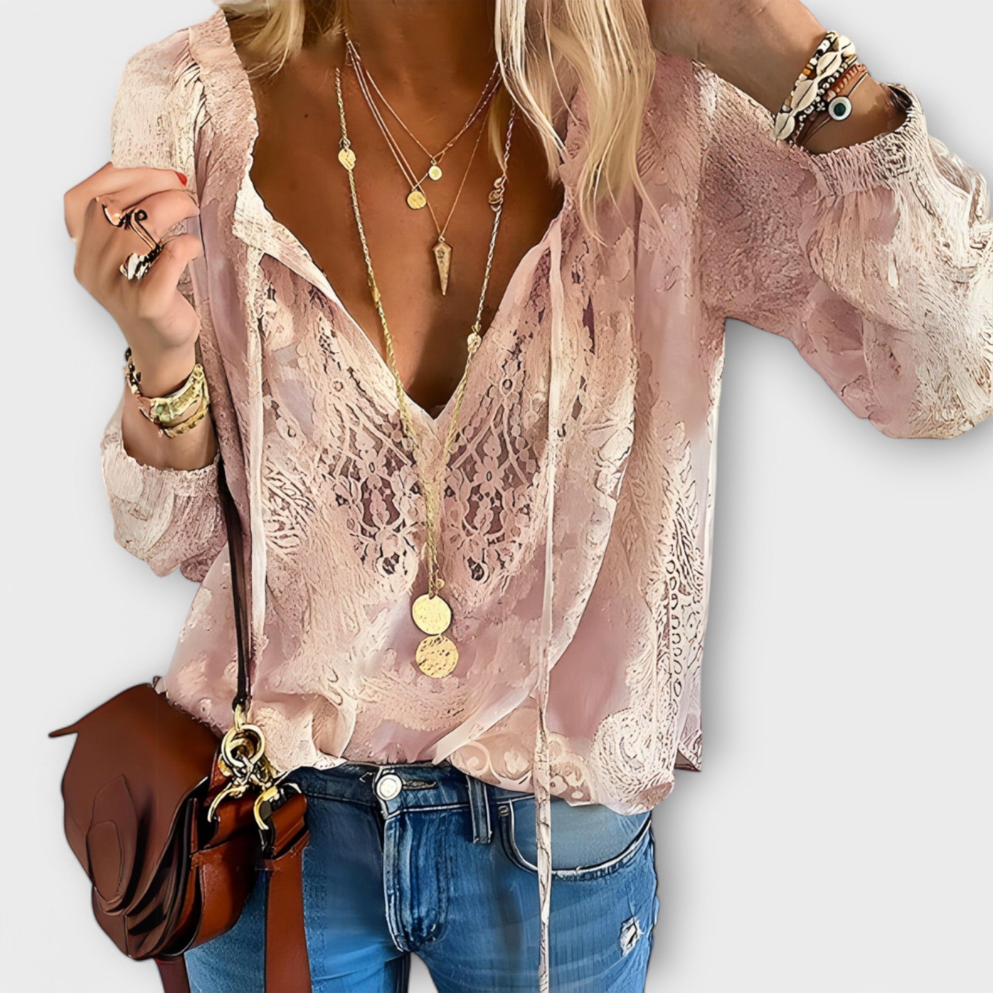 Grethe - Elegant blondebluse