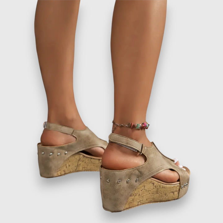 Camilla – Vintage plateau-sandaler