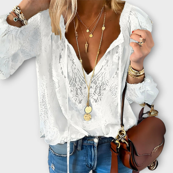 Grethe - Elegant blondebluse