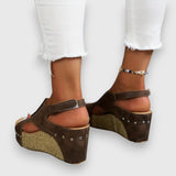 Camilla – Vintage plateau-sandaler
