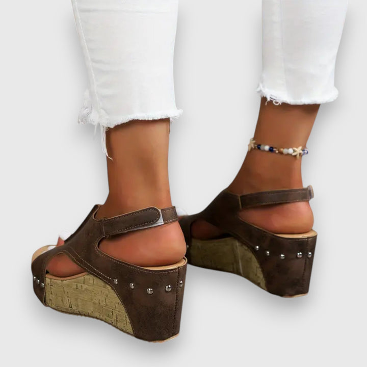 Camilla – Vintage plateau-sandaler