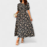 Kirsten - Kleid mit Rundhalsausschnitt und Blumenmuster