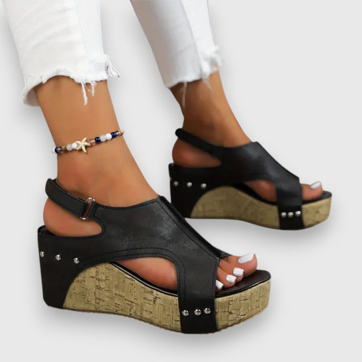 Camilla – Vintage plateau-sandaler