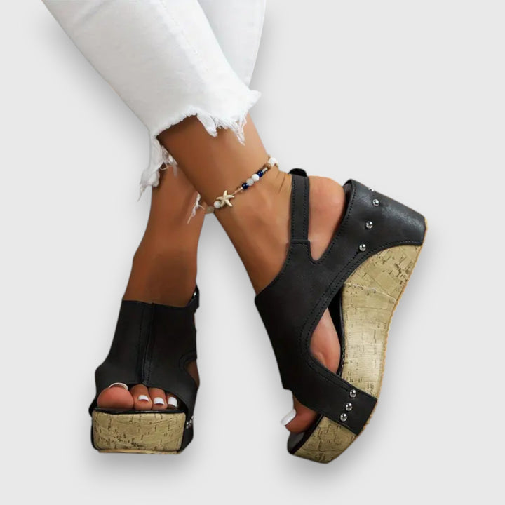 Camilla – Vintage plateau-sandaler