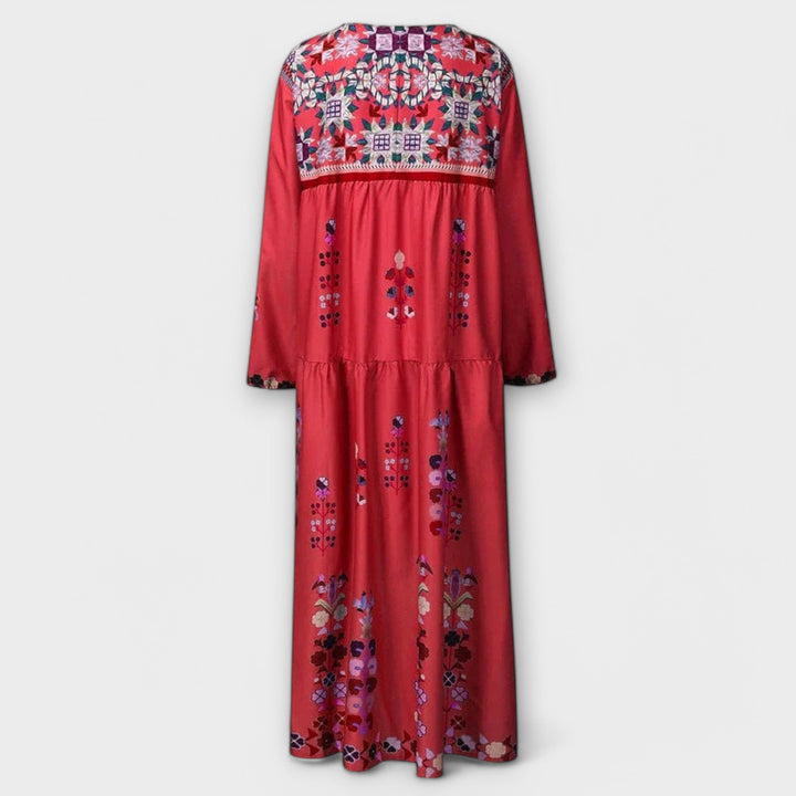 Anette – afslappet boho-maxikjole i hør