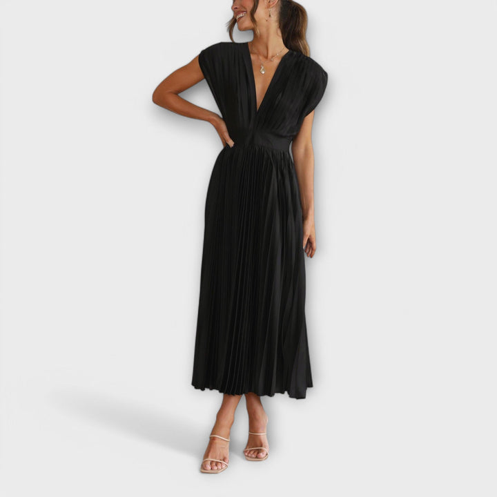 Maria – Stilfuld plisseret kjole