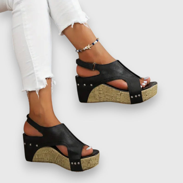 Camilla – Vintage plateau-sandaler