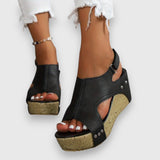 Camilla – Vintage plateau-sandaler