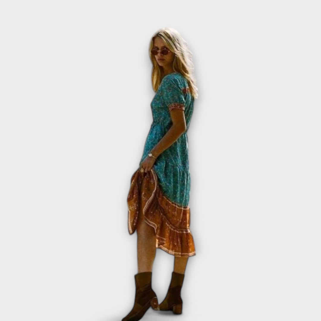 Birthe – boho midikjole