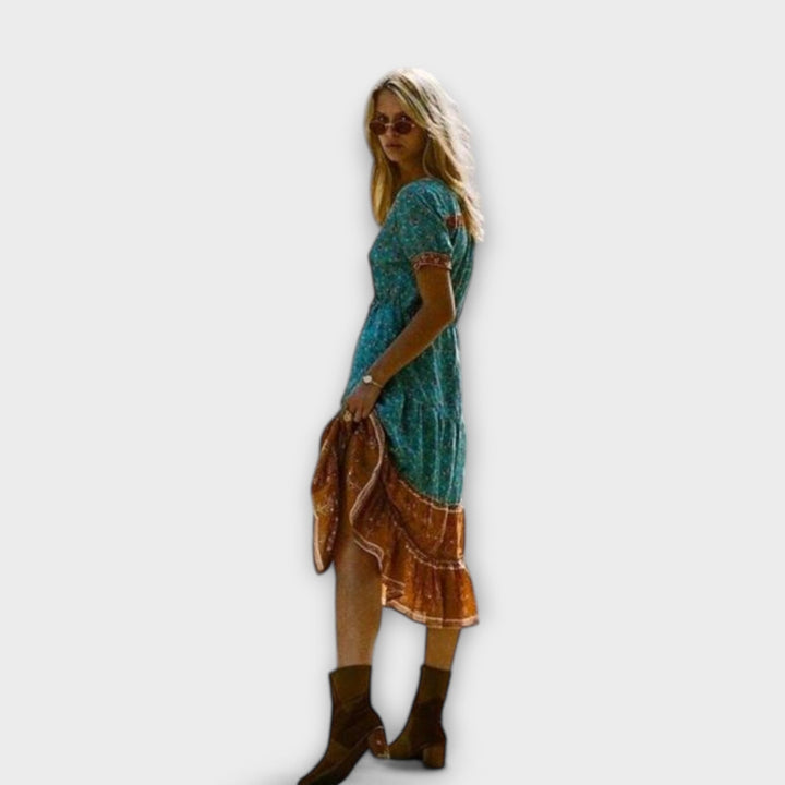 Birthe – boho midikjole
