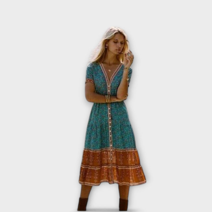 Birthe – boho midikjole
