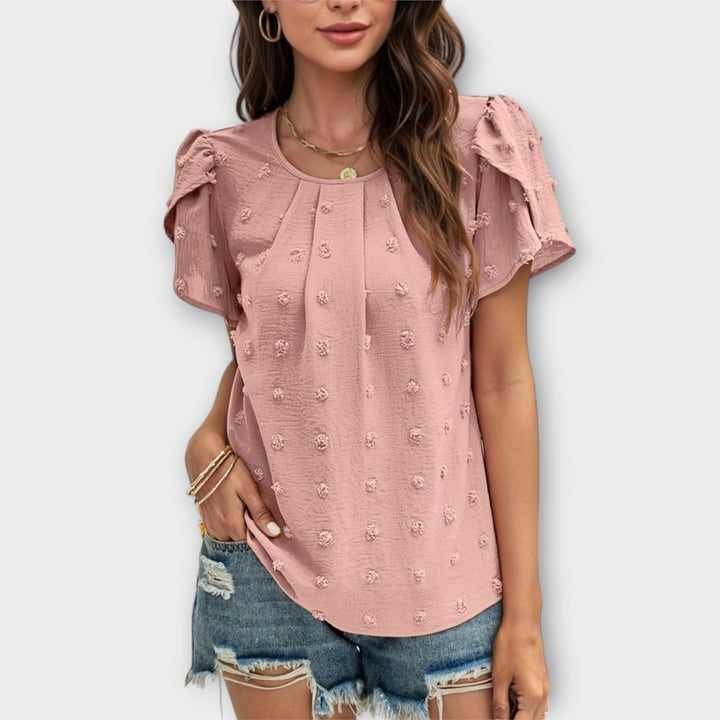 Lene - Den perfekte prikkede bluse