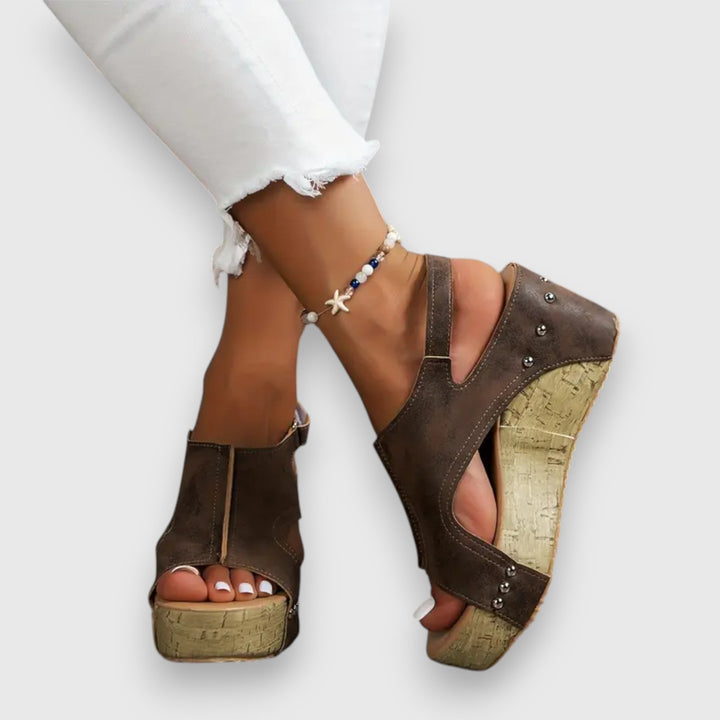 Camilla – Vintage plateau-sandaler