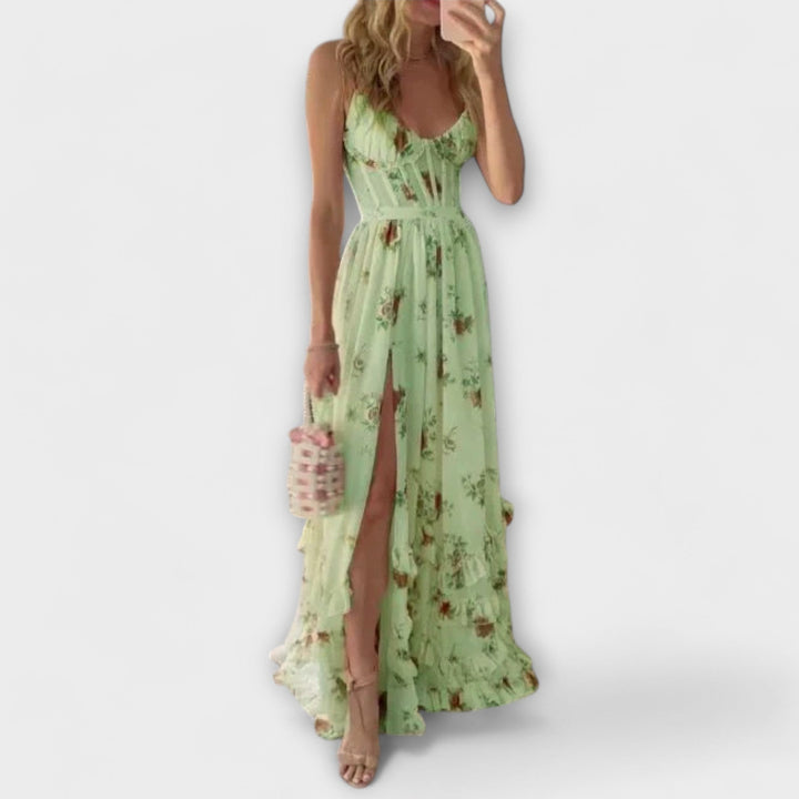 Hanne – Kjole med blomstermønster