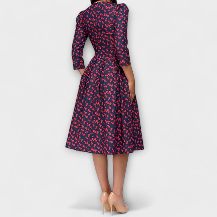 Birthe – Elegant knælang kjole